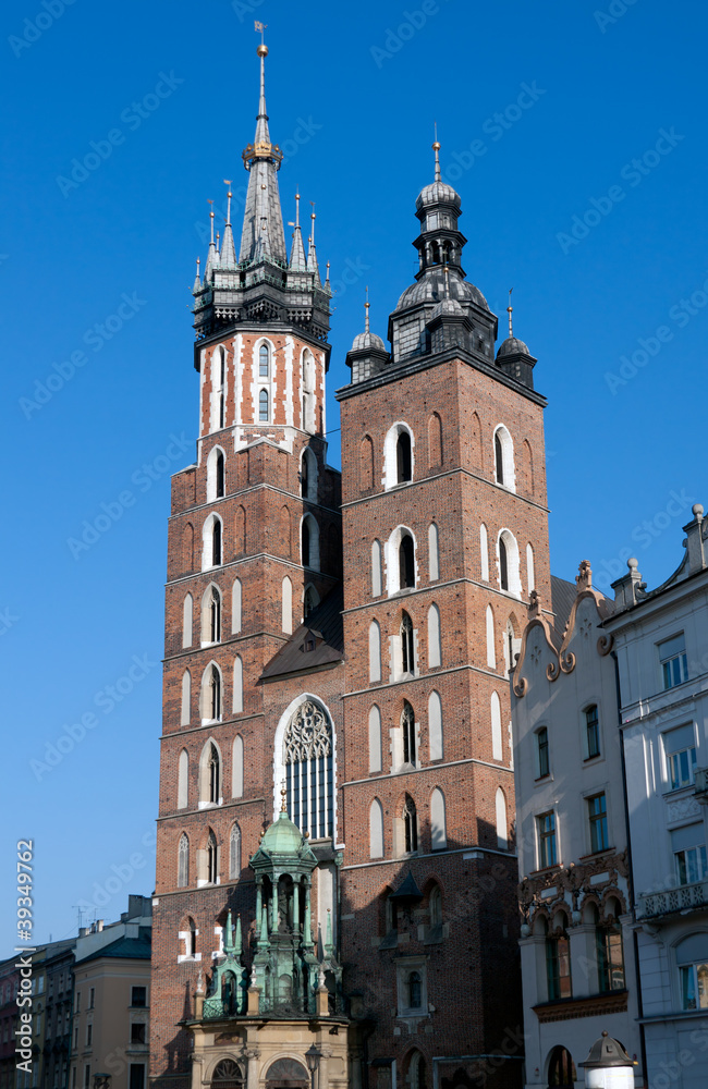 St. Mary's Basilica  - famous church in Krakow, Poland