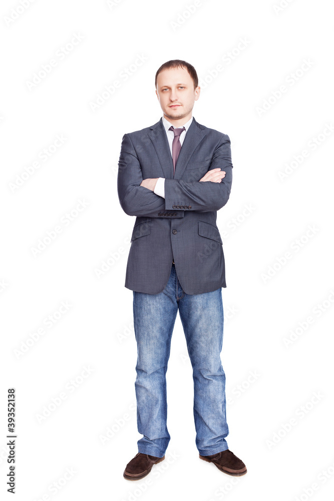 young businessman isolated on white background young businessman isolated on white background