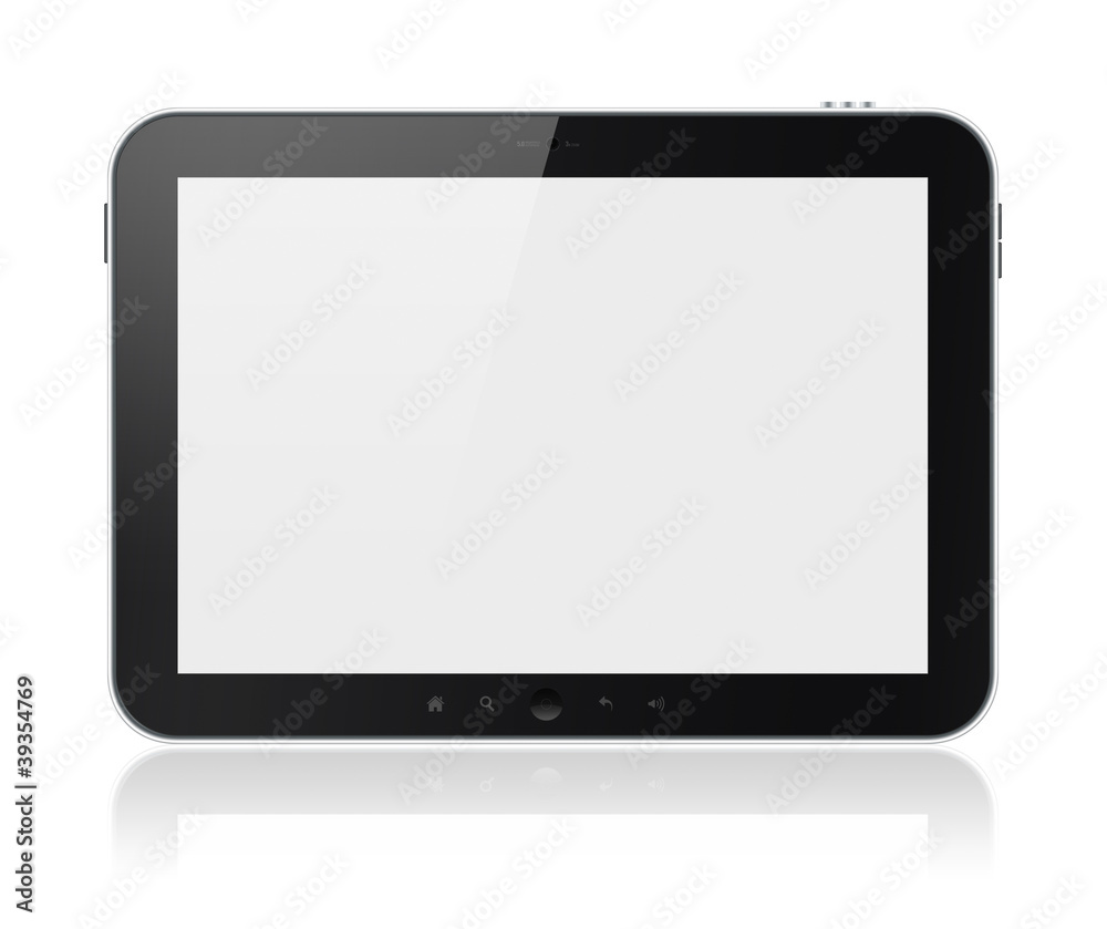 Tablet Computer With Blank Screen Isolated Tablet Computer With Blank Screen Isolated