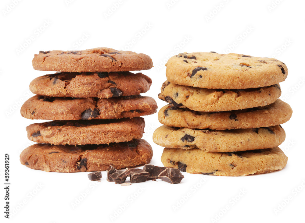 Chocolate chip cookie isolated Chocolate chip cookie isolated