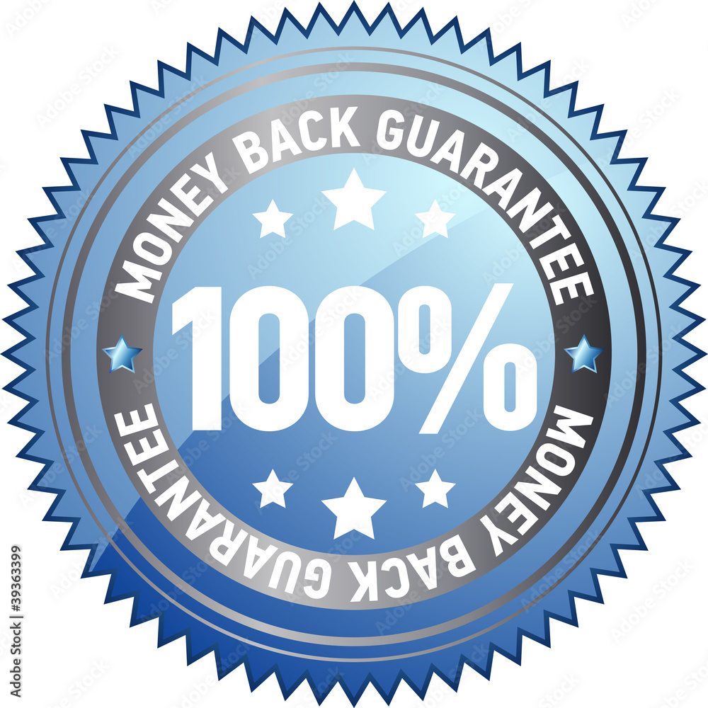 100% money back guarantee label 100% money back guarantee label