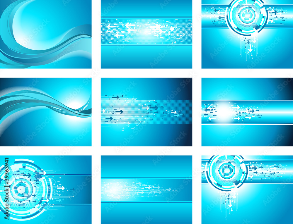 Site blue wave and arrow background collection
