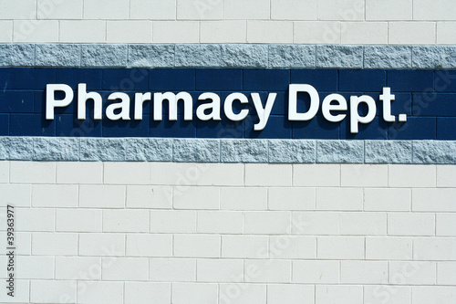 Pharmacy Dept sign