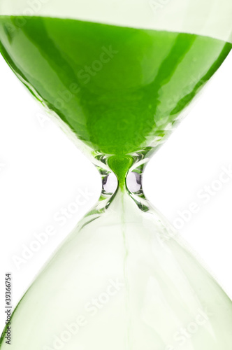 macro photo of hourglass