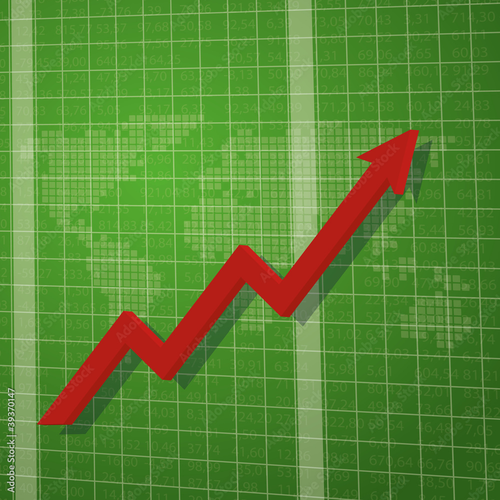 stock market graph growing Stock Illustration | Adobe Stock