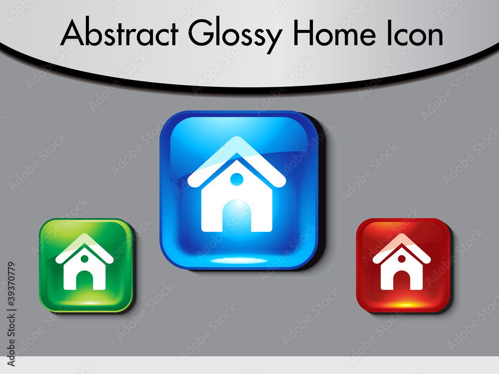 Fototapeta premium abstract glossy home icon