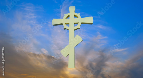cross at sunset