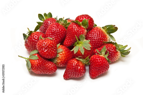 Fototapeta Naklejka Na Ścianę i Meble -  Strawberries isolated on a white studio background.