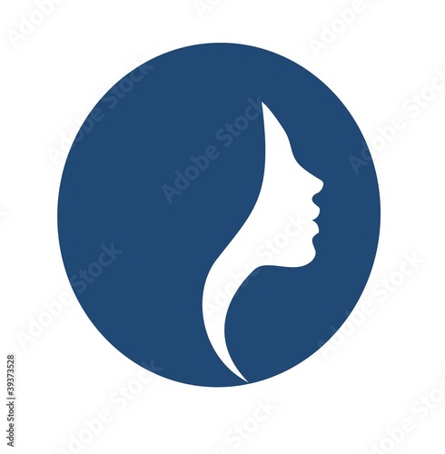 Young woman with beautiful hair-icon