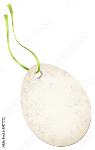 Easter Hangtag Egg Green Bow