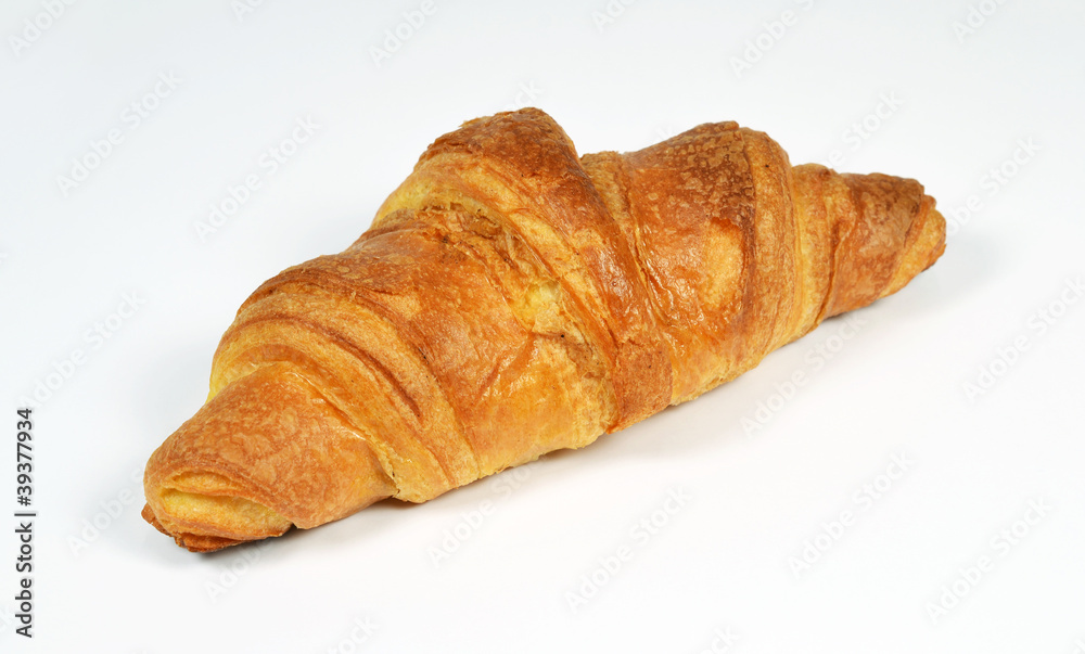 Croissant on a white context.