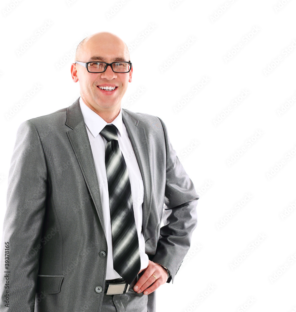 Very handsome businessman with glasses isolated on white Very handsome businessman with glasses isolated on white