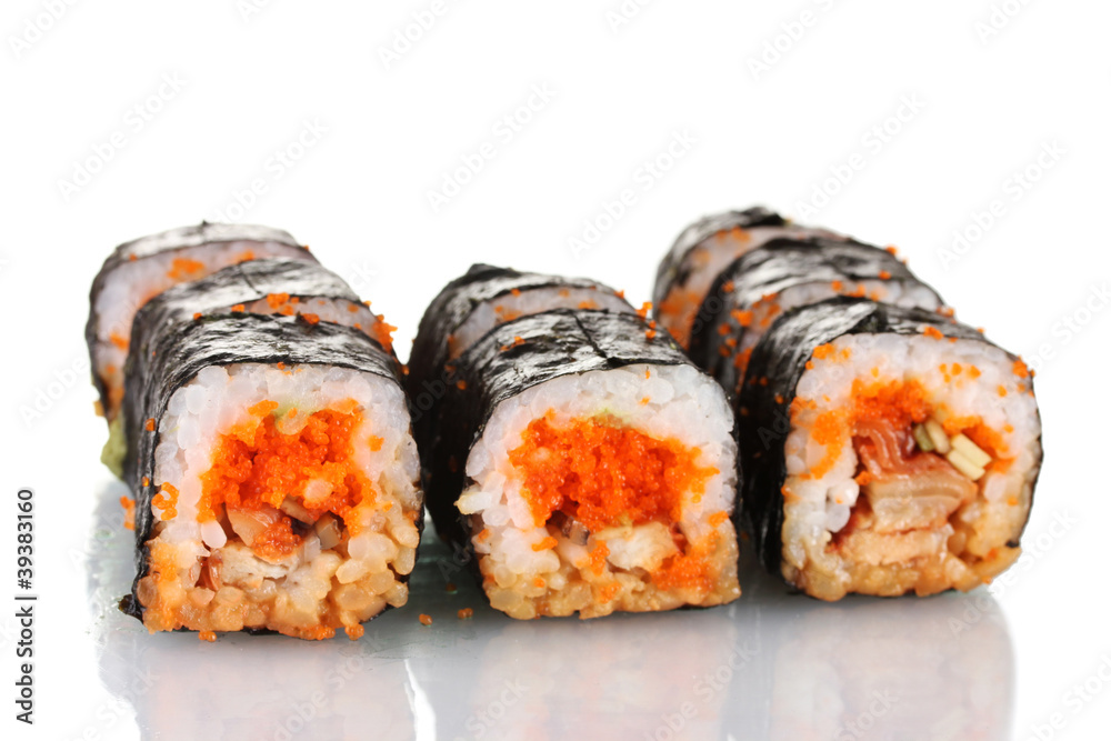 delicious sushi isolated on white delicious sushi isolated on white