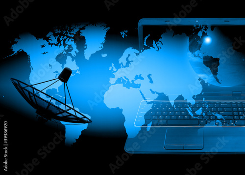 abstract world technology background