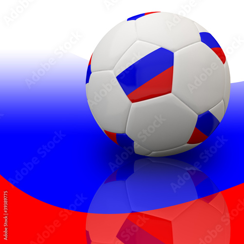 Czech Republic flag on 3d football