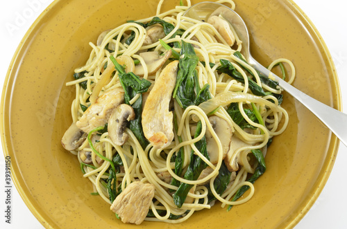 Mediterranean Chicken and Spinach Pasta photo