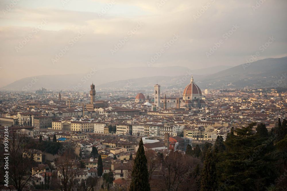 Florence Duomo and campanile from piazza michelangelo