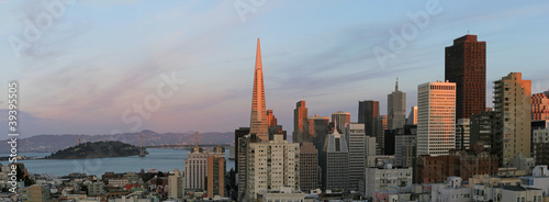 Downtown San Francisco and Bay Bridge photo