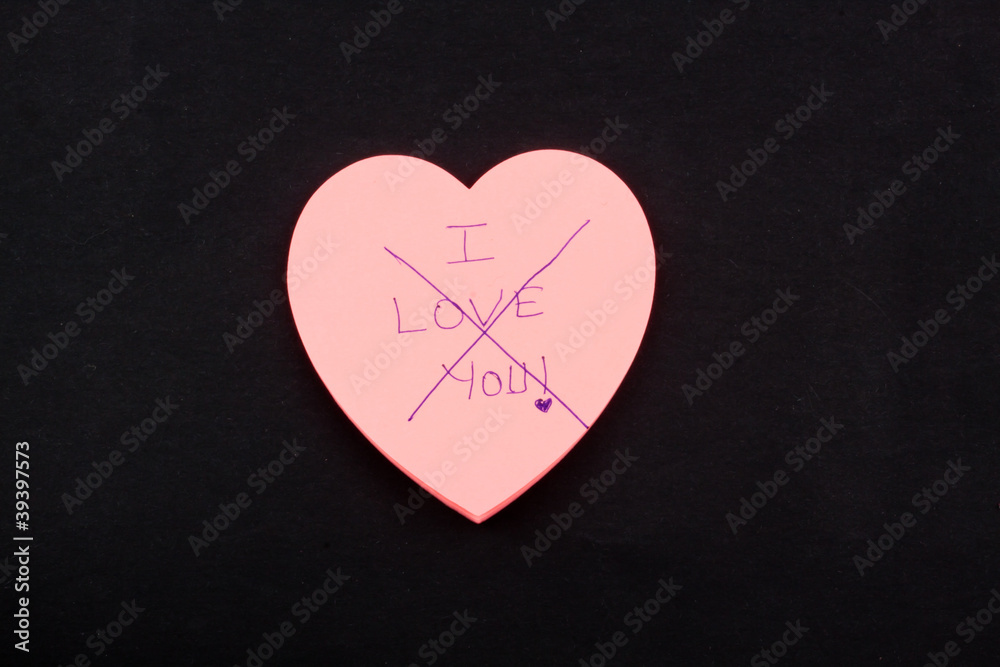 Obraz premium i dont love you note