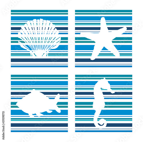 Kacheln mit maritimen Motiven