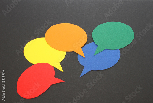 colourful speechbubbles photo