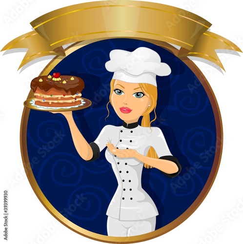 Woman pastry chef photo