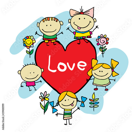Cute cartoon kids