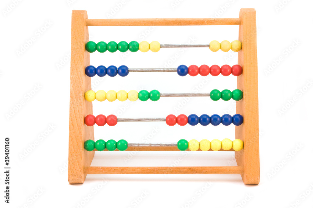 wooden abacus over white wooden abacus over white