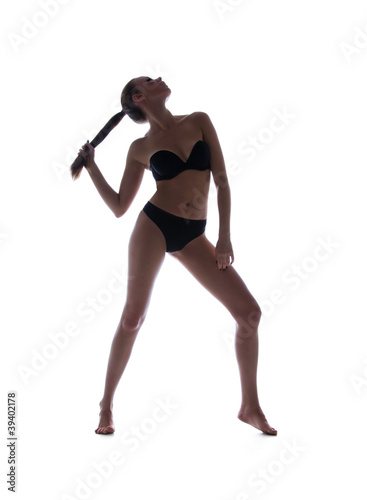 sporty woman in bikini