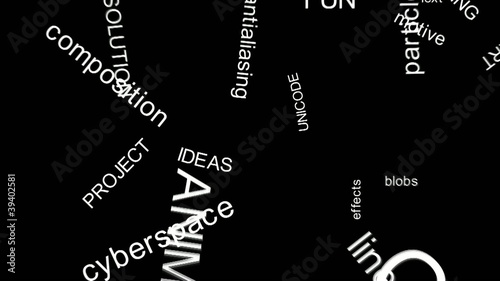Web Design Ralated Words animation