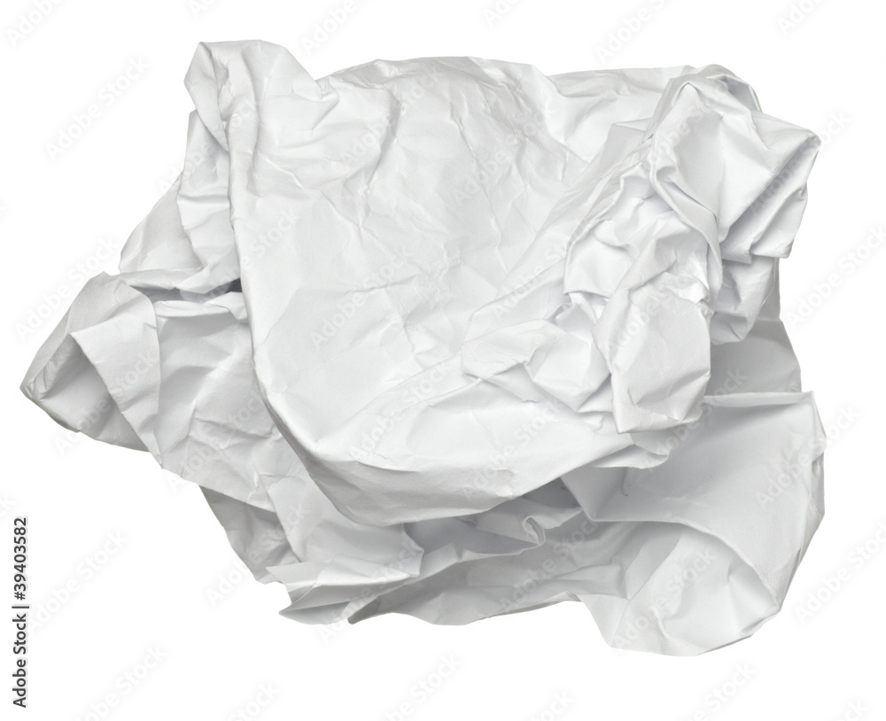 Fototapeta premium paper ball crumpled garbage frustration