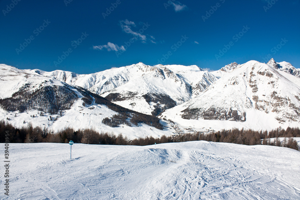 Ski slope in Livigno