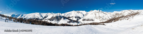 Alps winter panorama from Livigno, Italy