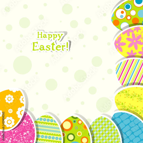 Template Easter greeting card, vector