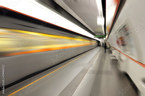 Underground train in Vienna