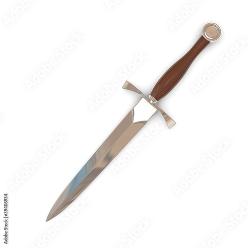 Canvas-taulu 3d render of hand dagger