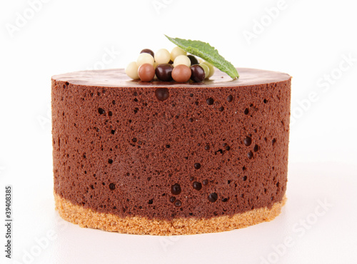 Obraz na plátne isolated chocolate cake