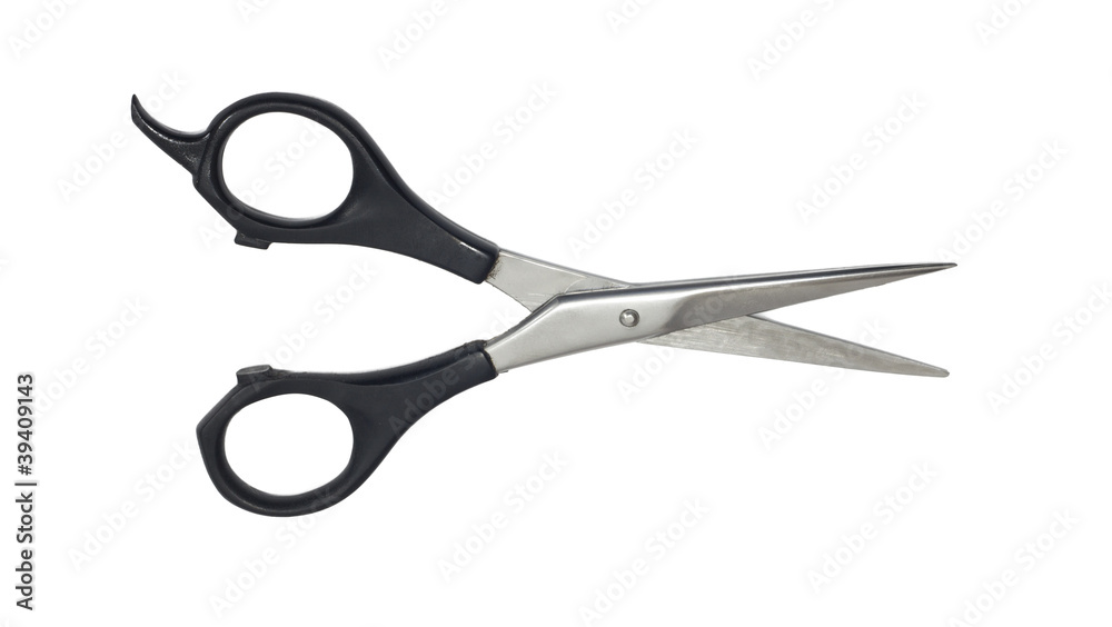 Professional Haircutting Scissors. Studio isolation on white. Professional Haircutting Scissors. Studio isolation on white.