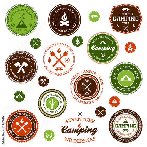 Camping labels