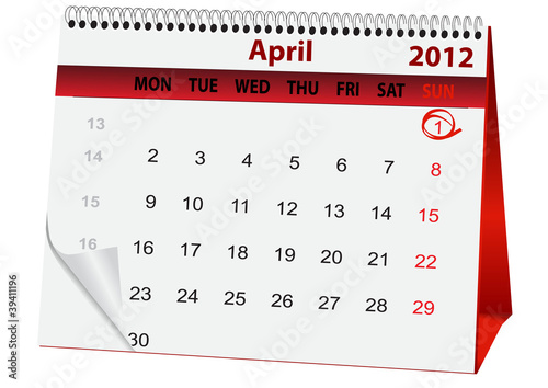 holiday calendar April 1