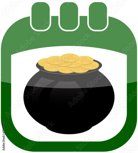 icon St Patricks Day in a calendar