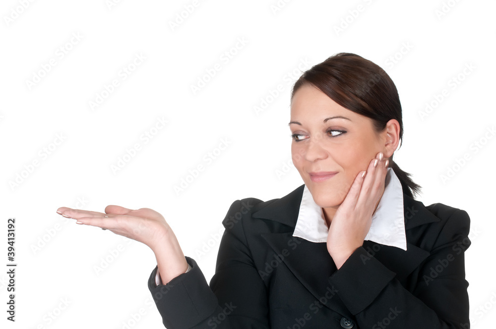 geschäftsfrau präsentiert