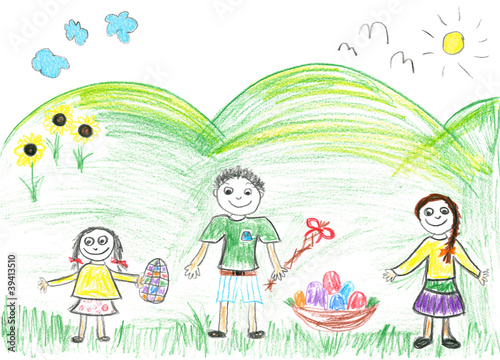 Child's drawing of the Easter