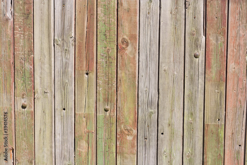 Close up of gray wooden fence panels