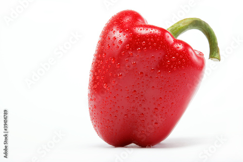 Healthy food. Fresh vegetables. Pepper on a white background.