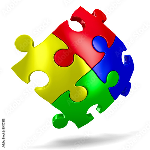 Puzzle on white background....