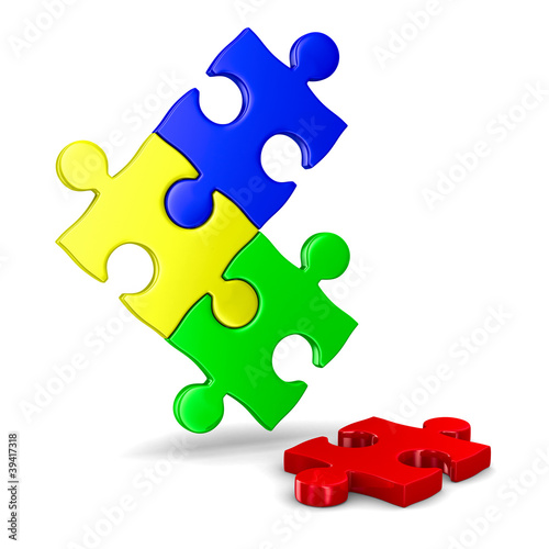 Puzzle on white background....