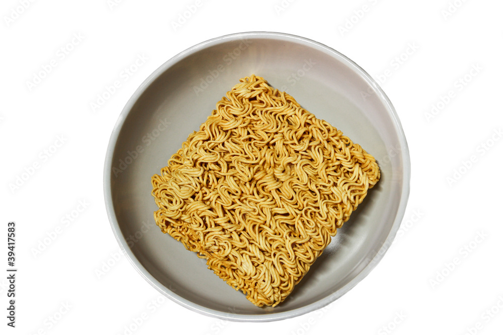 Instant noodles. Texture. Close up.