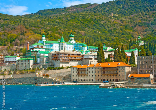 Monastery of Agios Panteleimon (Russian) on Athos Greece photo