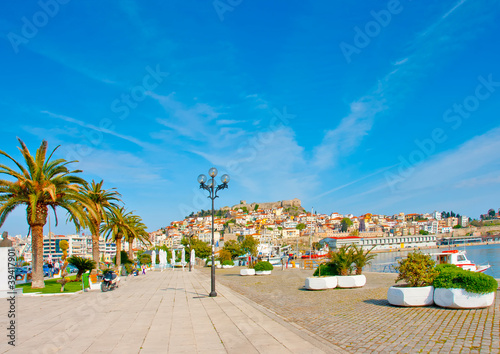 The city of Kavala by the sea in north Greece